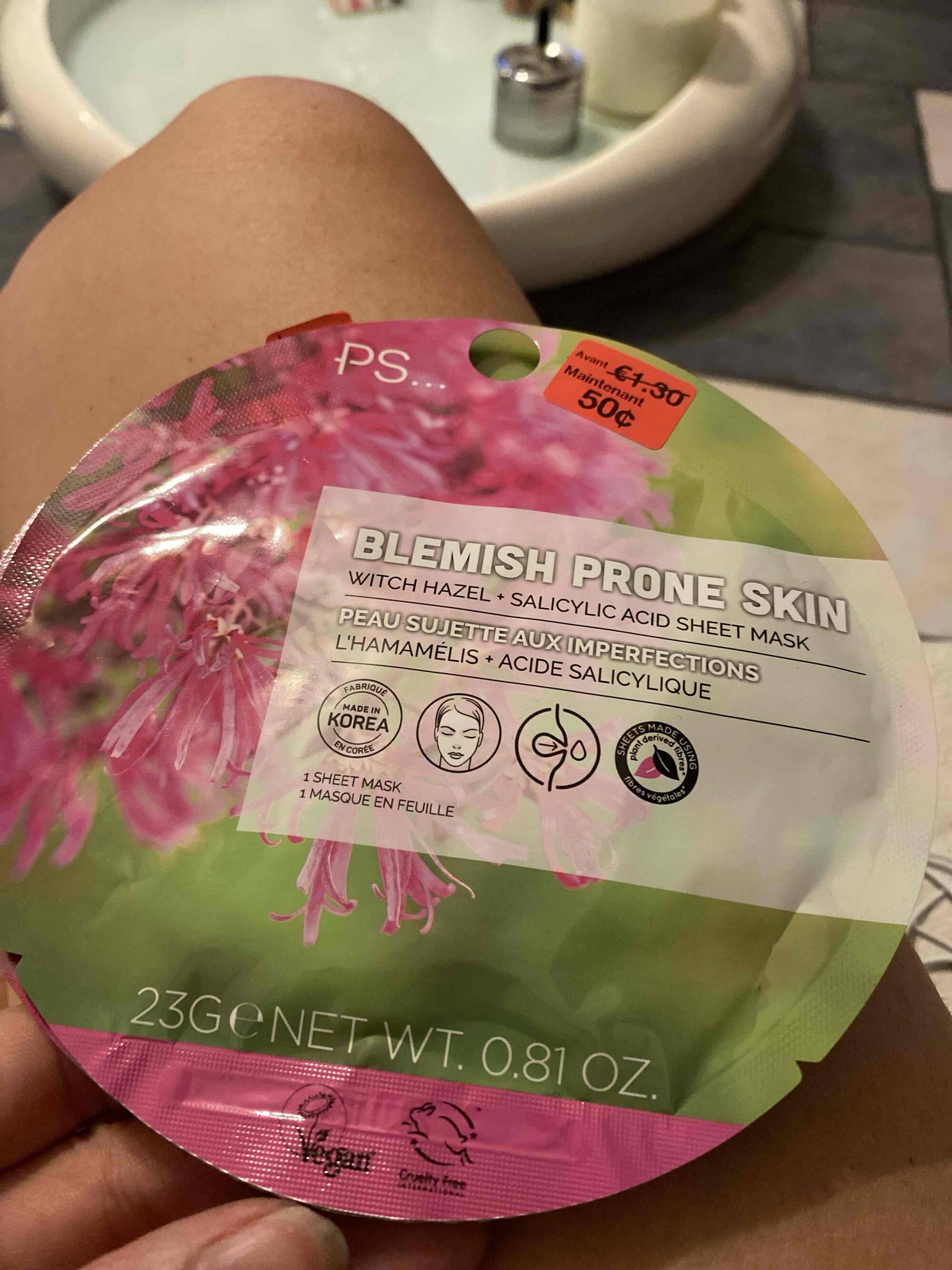 PRIMARK - Blemish prone skin - Sheet mask