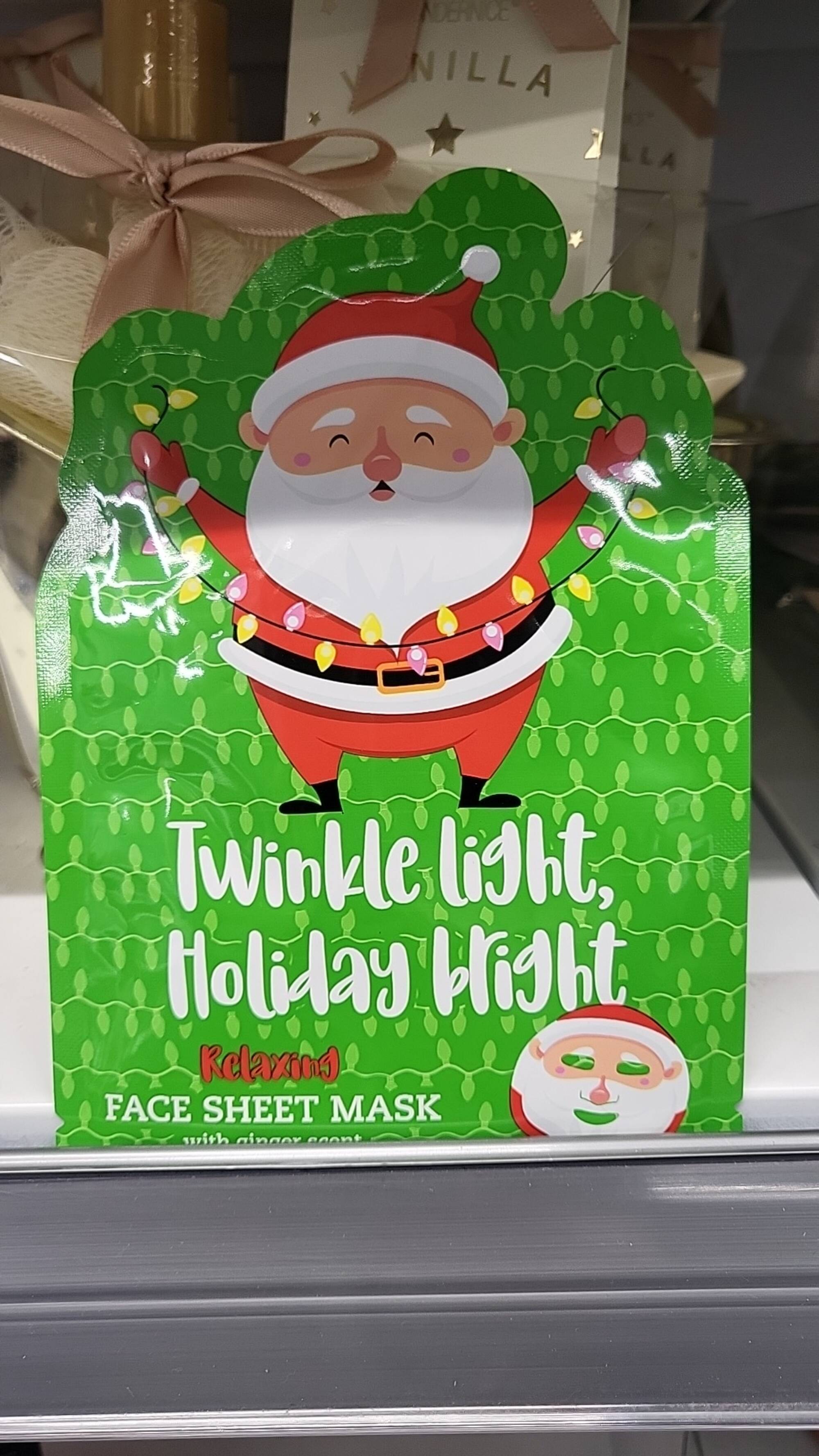 MAXBRANDS MARKETING - Twinkle light holiday bright - Face sheet mask