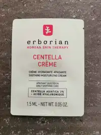 ERBORIAN - Centella crème - Crème hydratante apaisante