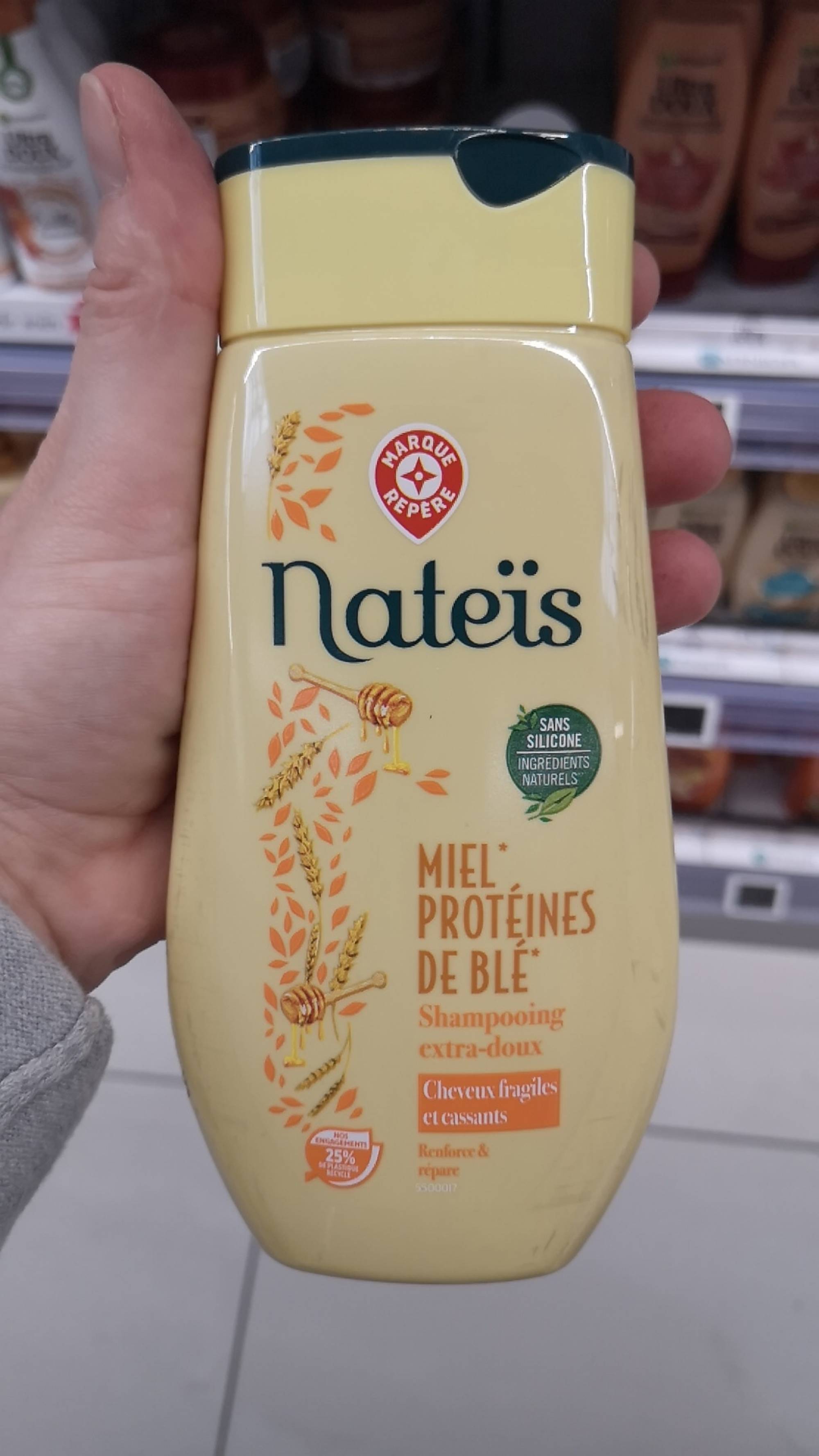 MARQUE REPÈRE - Nateïs - Shampooing miel protéines de blé 