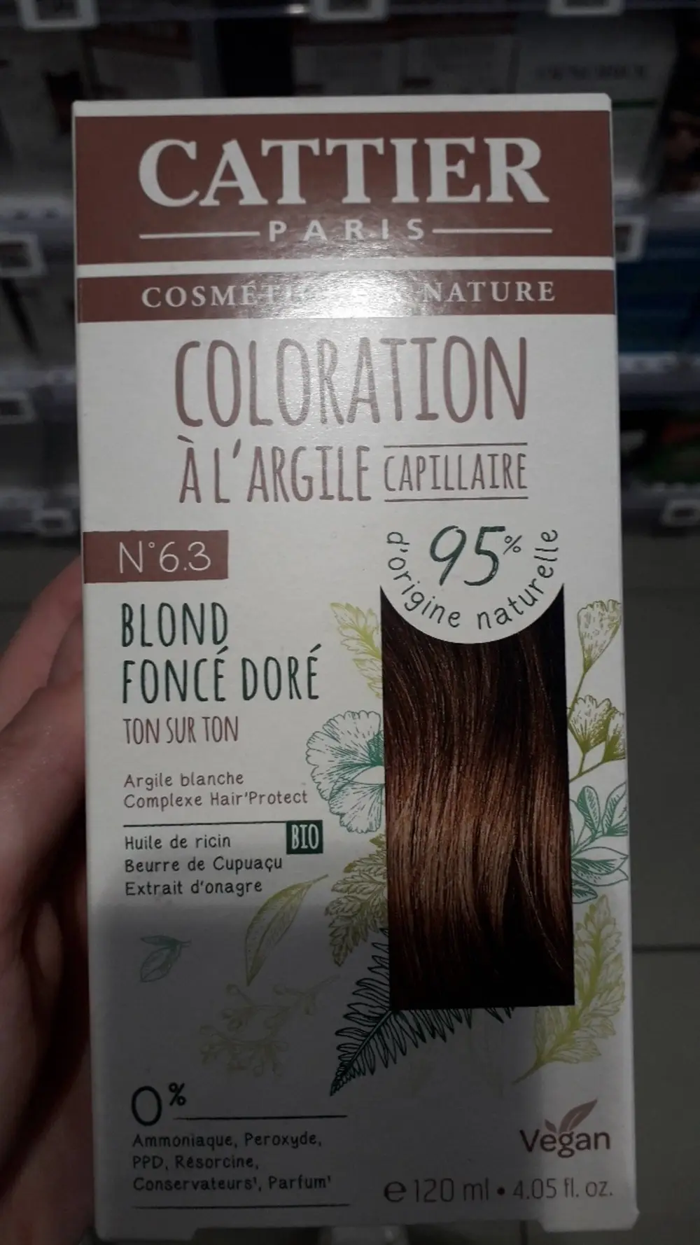 CATTIER - Coloration à l'argile - Blond foncé doré N° 63