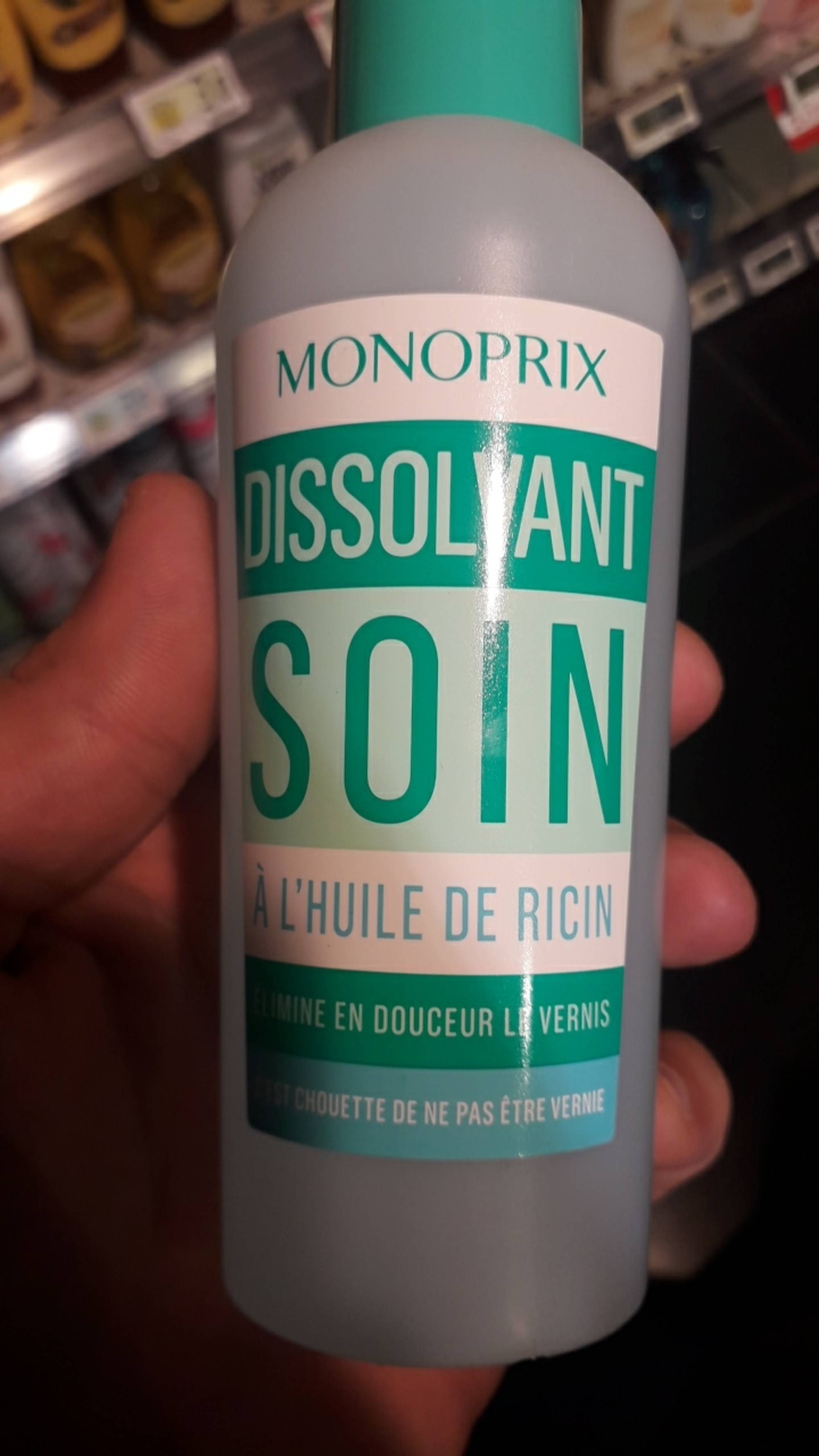 MONOPRIX - Soin à l'huile de ricin - Dissolvant