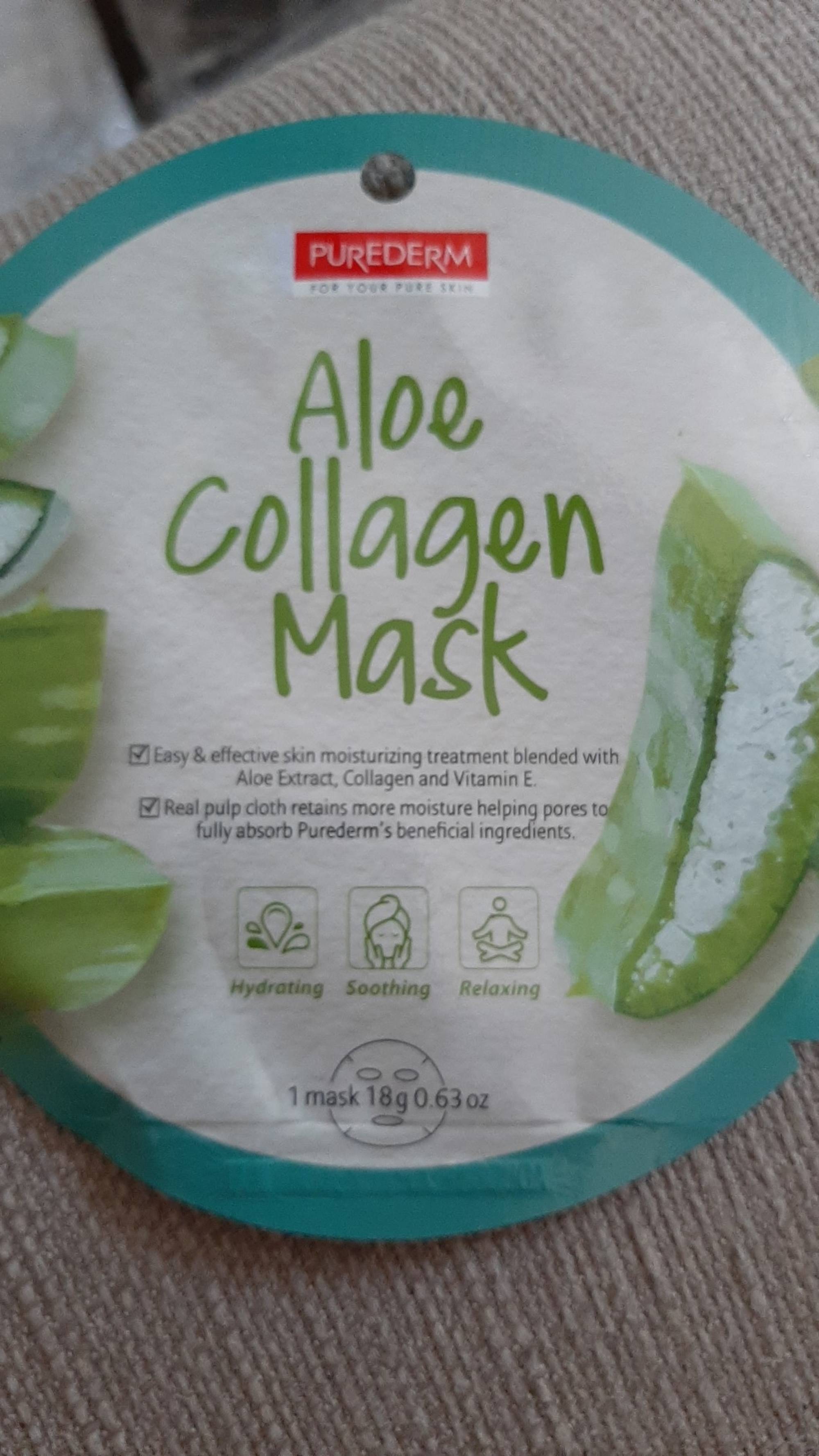 PUREDERM - Aloe collagen mask