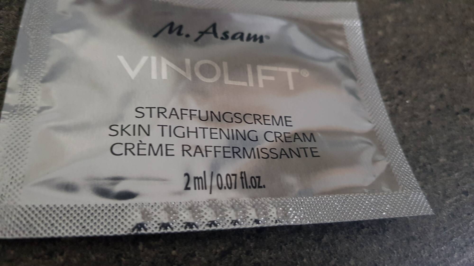 M. ASAM - Vinolift - Crème raffermissante