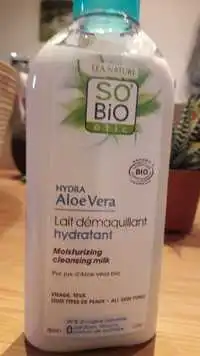 SO'BIO ÉTIC - Hydra aloe vera - Lait démaquillant hydratant bio