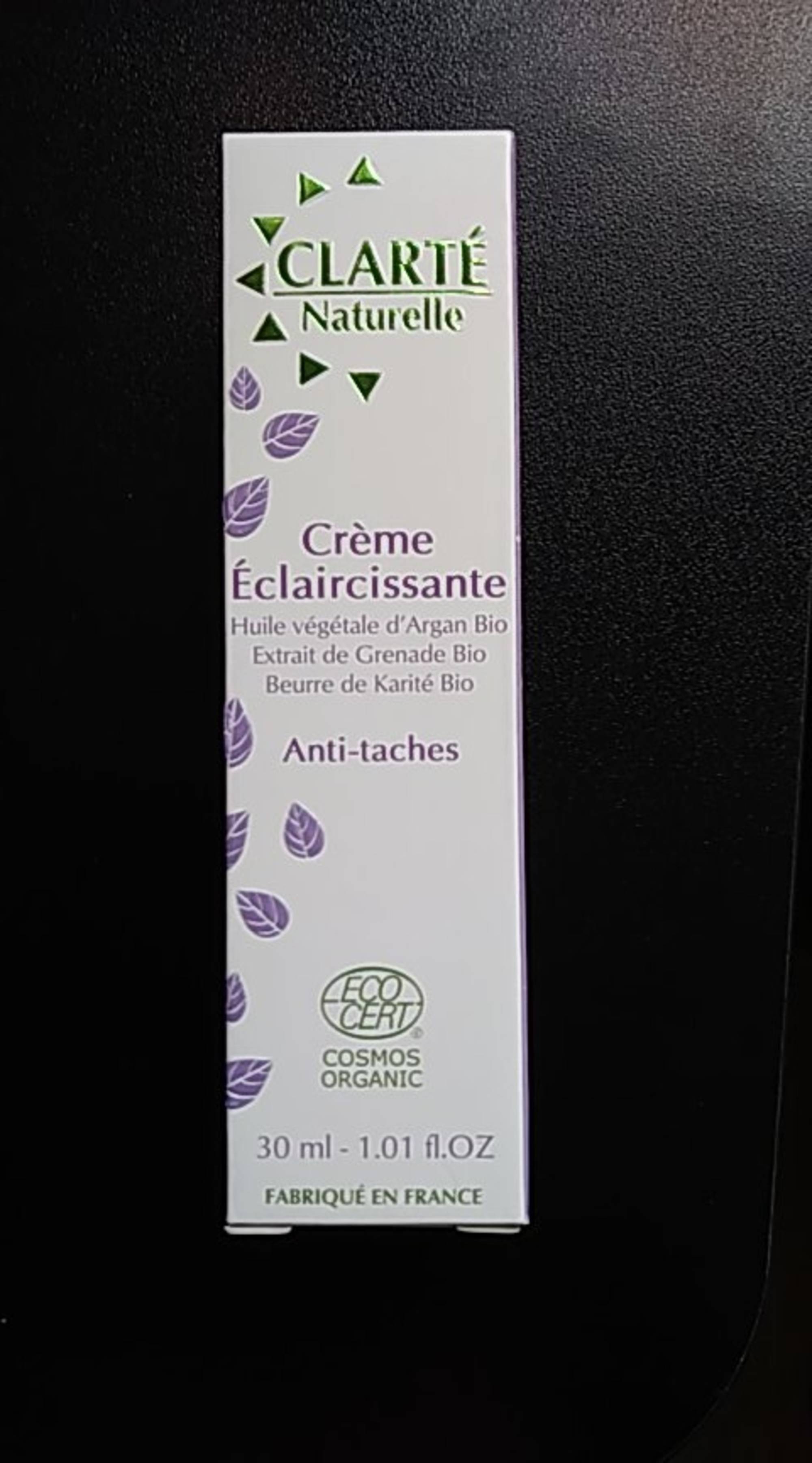 CLARTÉ NATURELLE - Crème éclaircissante anti-tâches
