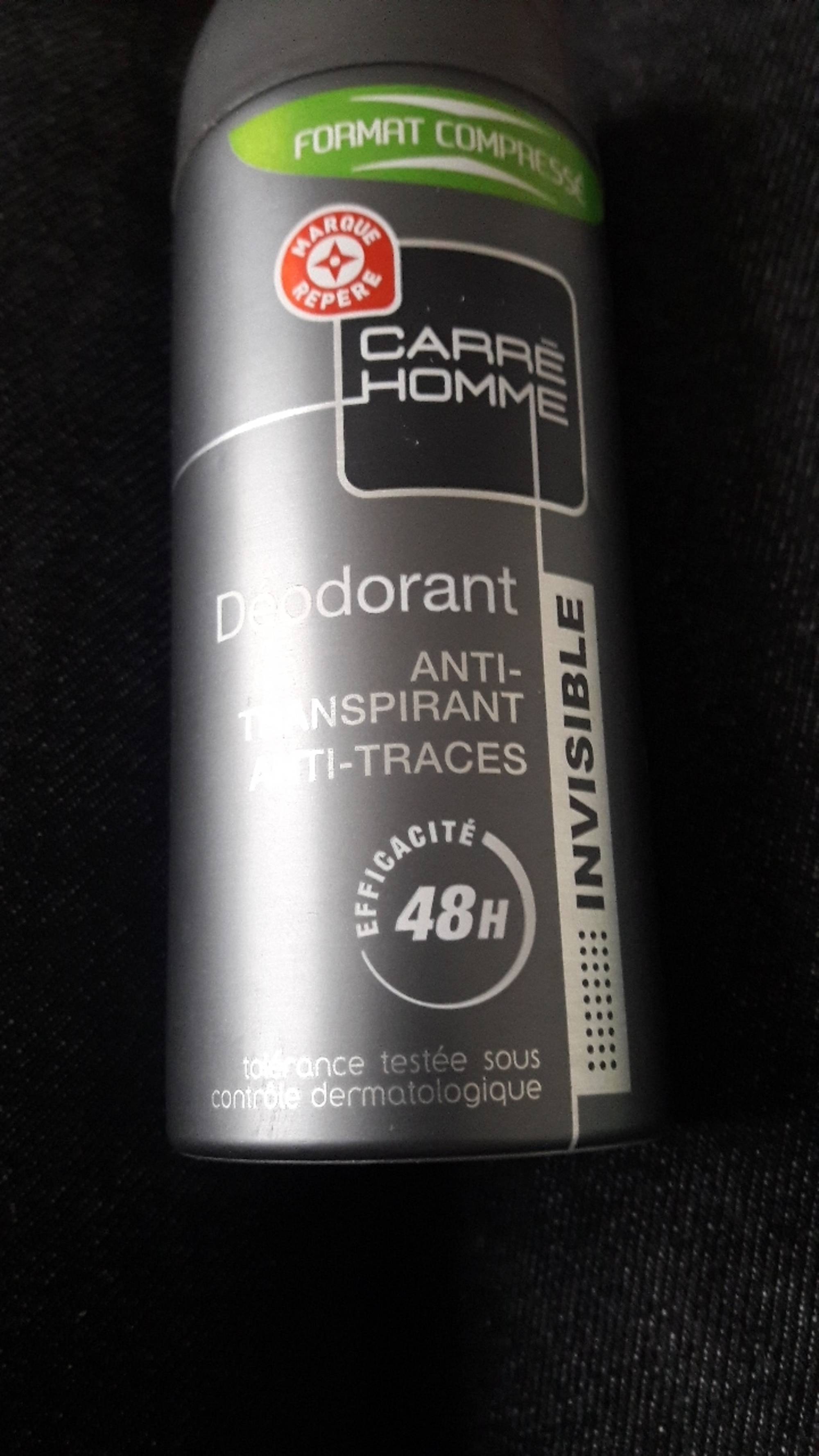 MARQUE REPÈRE - Carré homme - Déodorant invisible anti-transpirant 48h