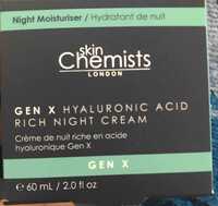 SKIN CHEMISTS - Crème de nuit riche en acide hyaluronique Gen X