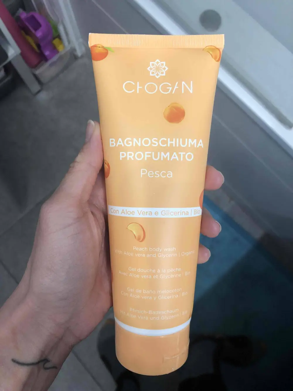 CHOGAN - Gel douche à la pêche avec aloe vera et glycérine