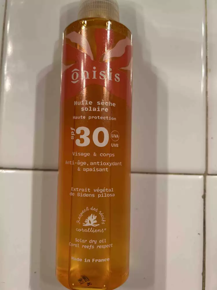 ONISIS - Huile sèche solaire haute protection SPF 30