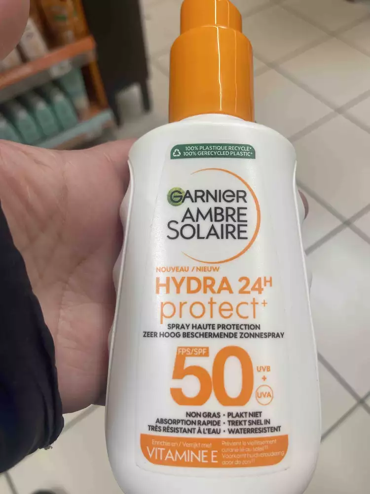 GARNIER - Ambre solaire hydra 24h protect+ - Spray haute protection SPF50