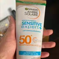 GARNIER - Ambre solaire - Lait hypoallergénique sensitive expert+ spf50+