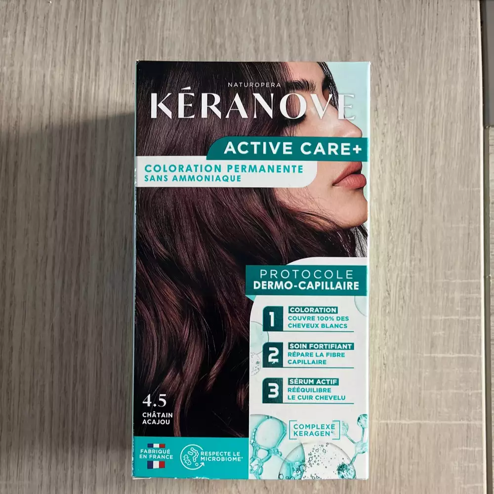 KÉRANOVE - Active care+ - Coloration permanente 4.5 châtain acajou