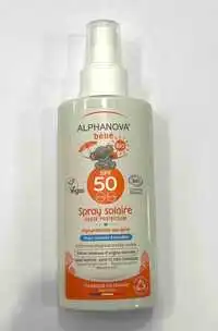 ALPHANOVA - Bébé - Spray solaire SPF 50