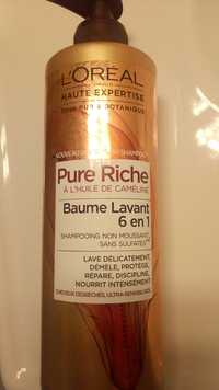 L'ORÉAL - Haute expertise - Pure riche baume lavant 6 en 1