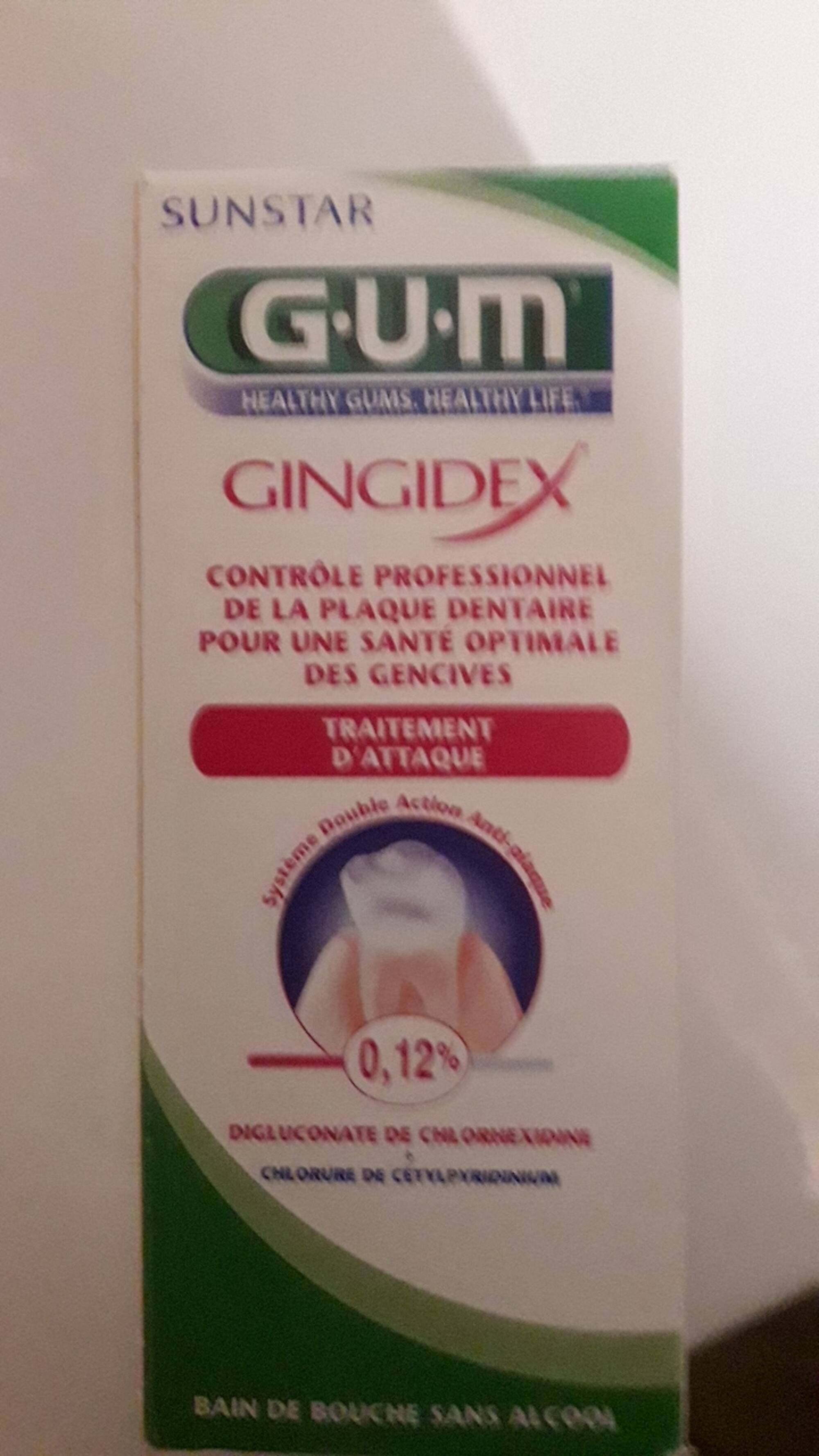 G.U.M - Gingidex -  Bain de bouche traitement d'attaque