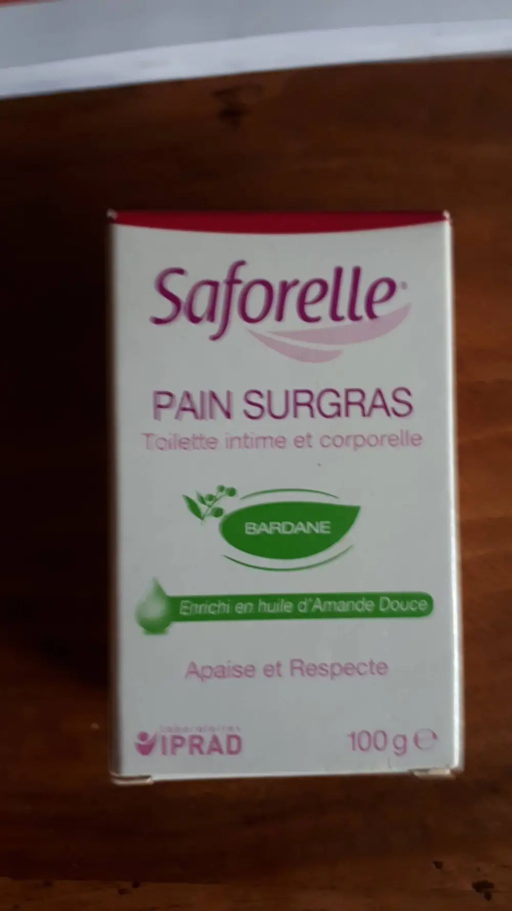 SAFORELLE - Pain surgras - Toilette intime et corporelle