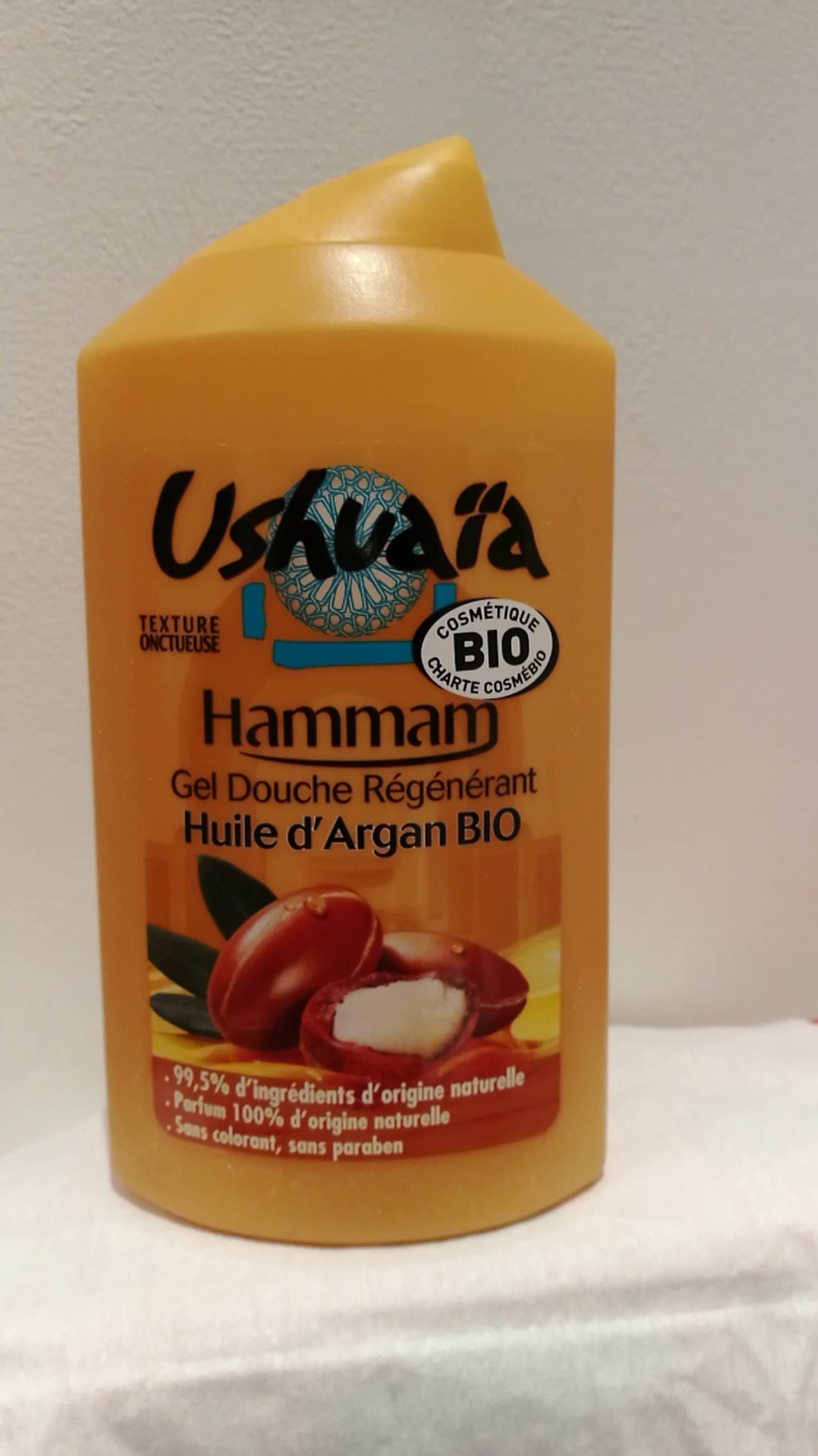 USHUAÏA - Hammam - Gel douche régénérant à l'huile d'argan bio