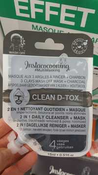 INSTACOCOONING - Clean D-Tox - Masque aux 3 argiles à rincer + charbon