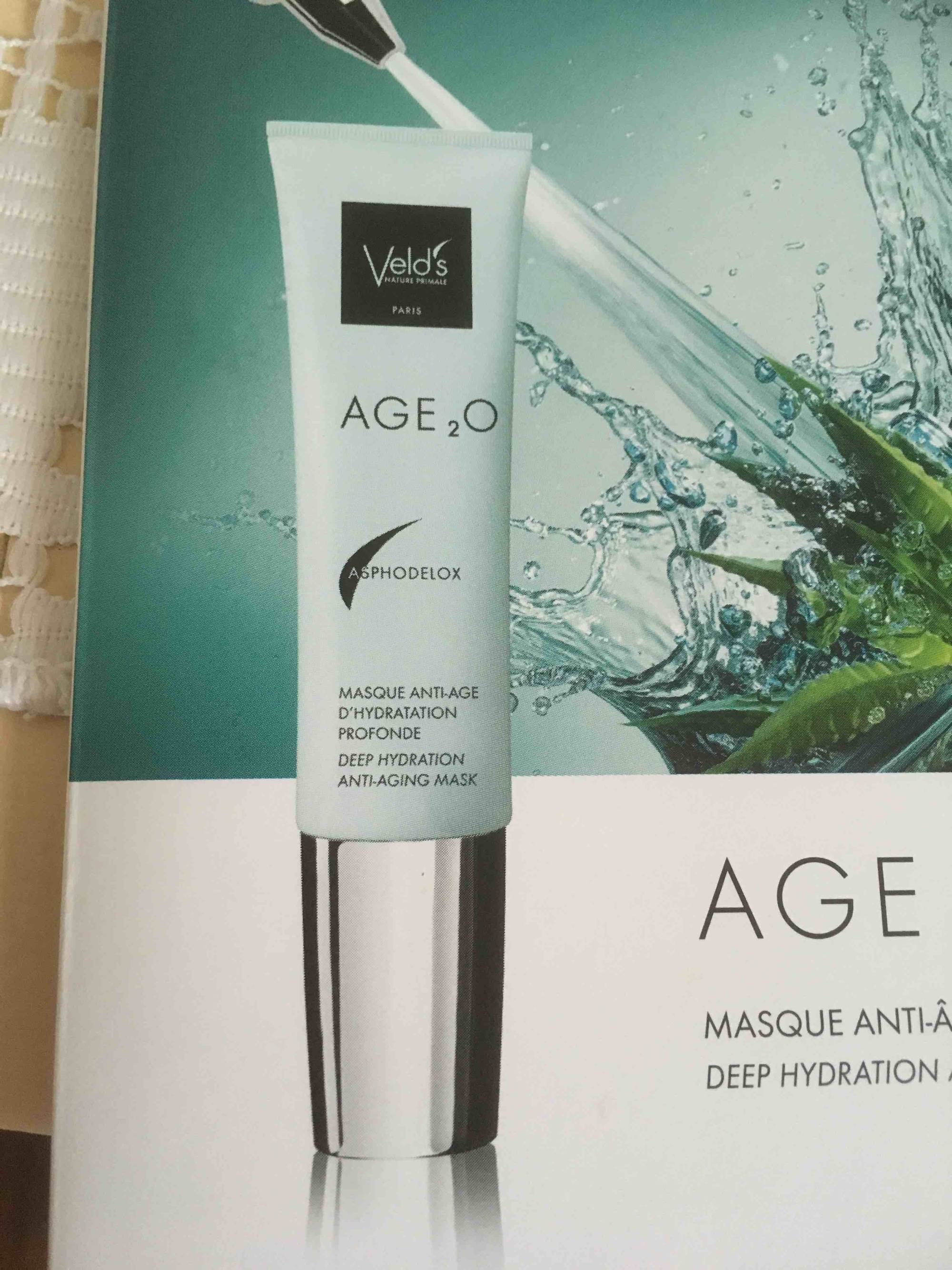 VELD'S - Age2O - Masque anti-âge d'hydratation profonde