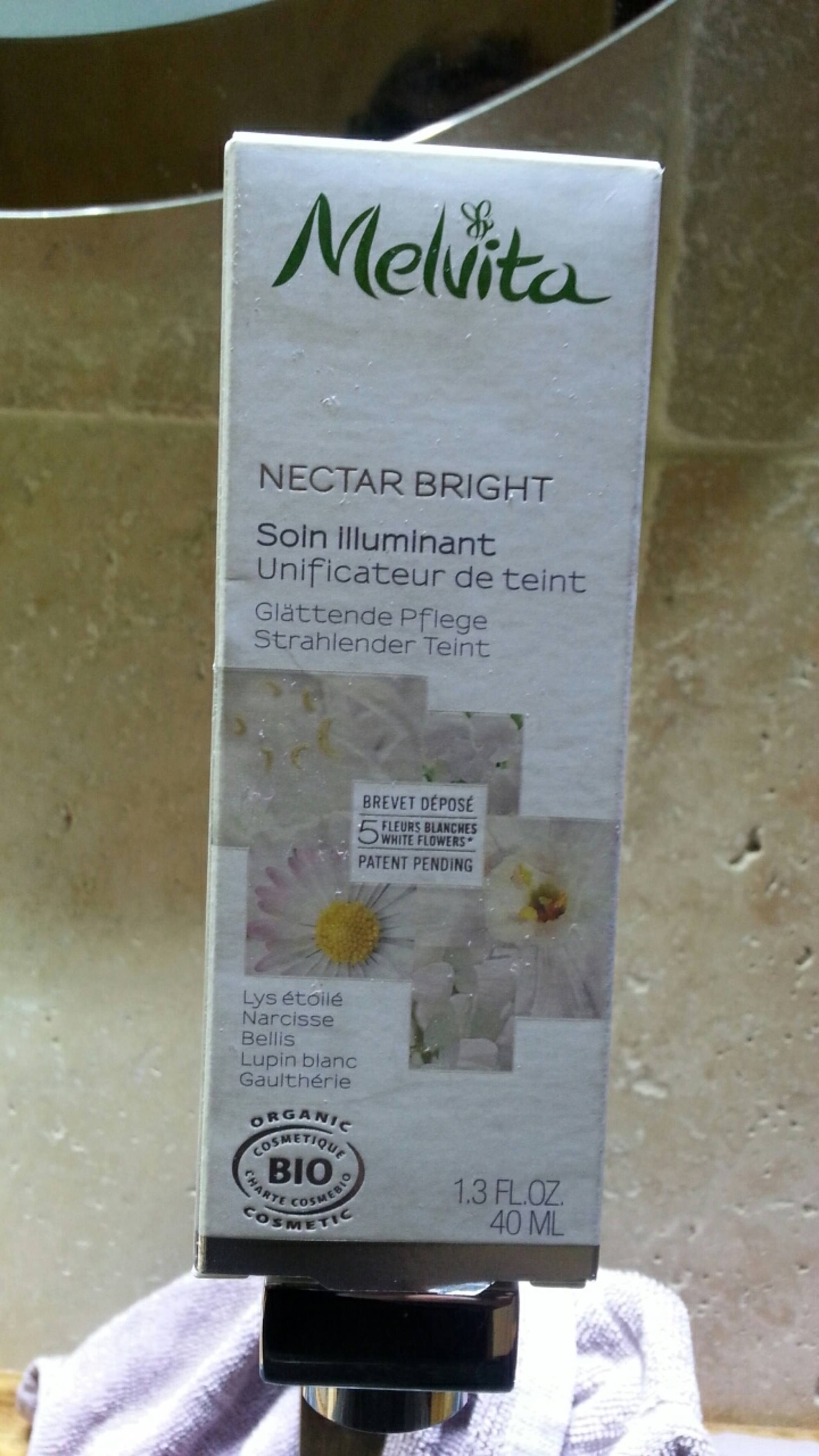MELVITA - Nectar bright - Soin illuminant unificateur de teint