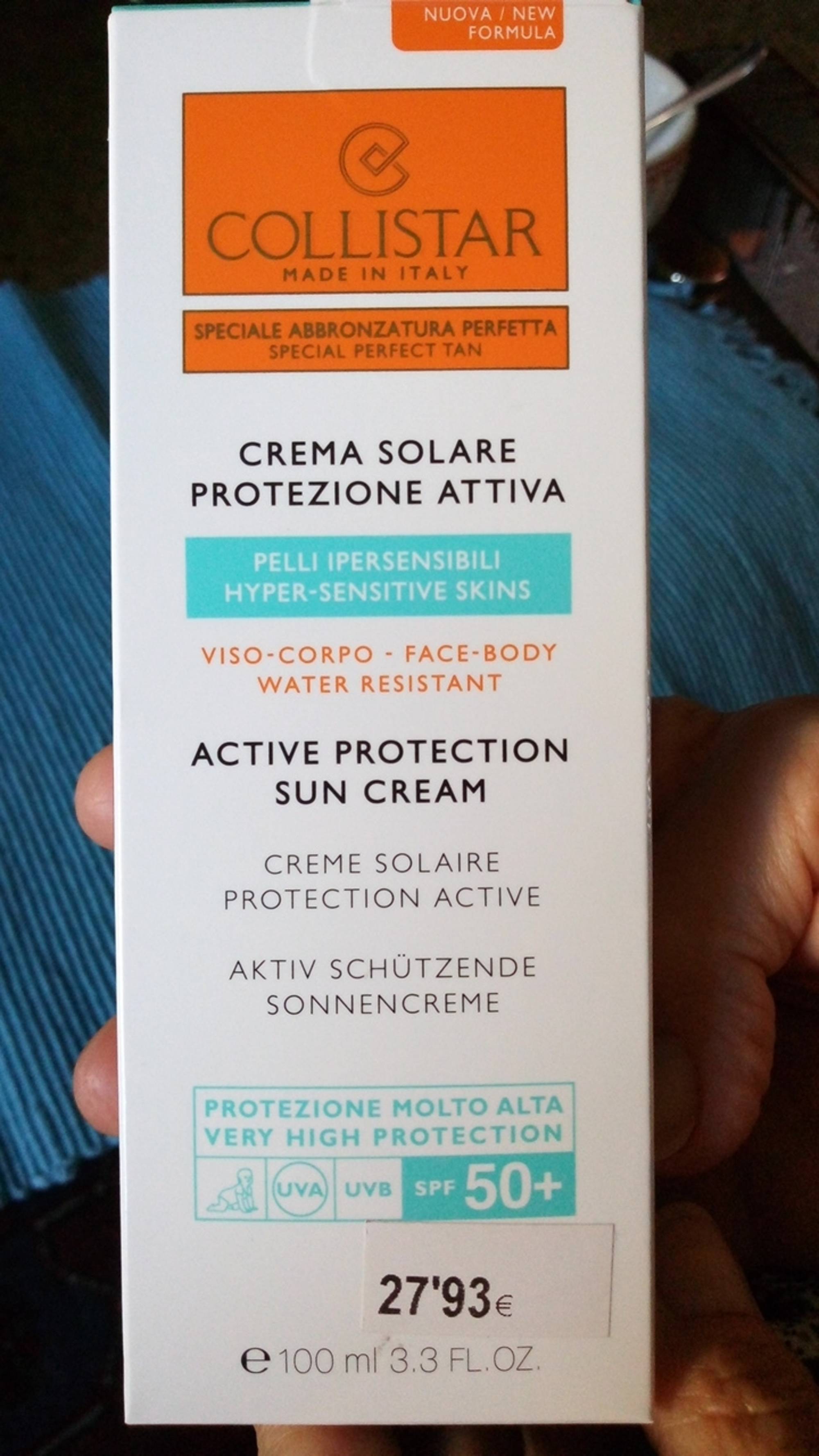 COLLISTAR - Crème solaire protection active SPF 50+