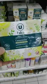 U - Lingettes démaquillantes à l'extrait de camomille