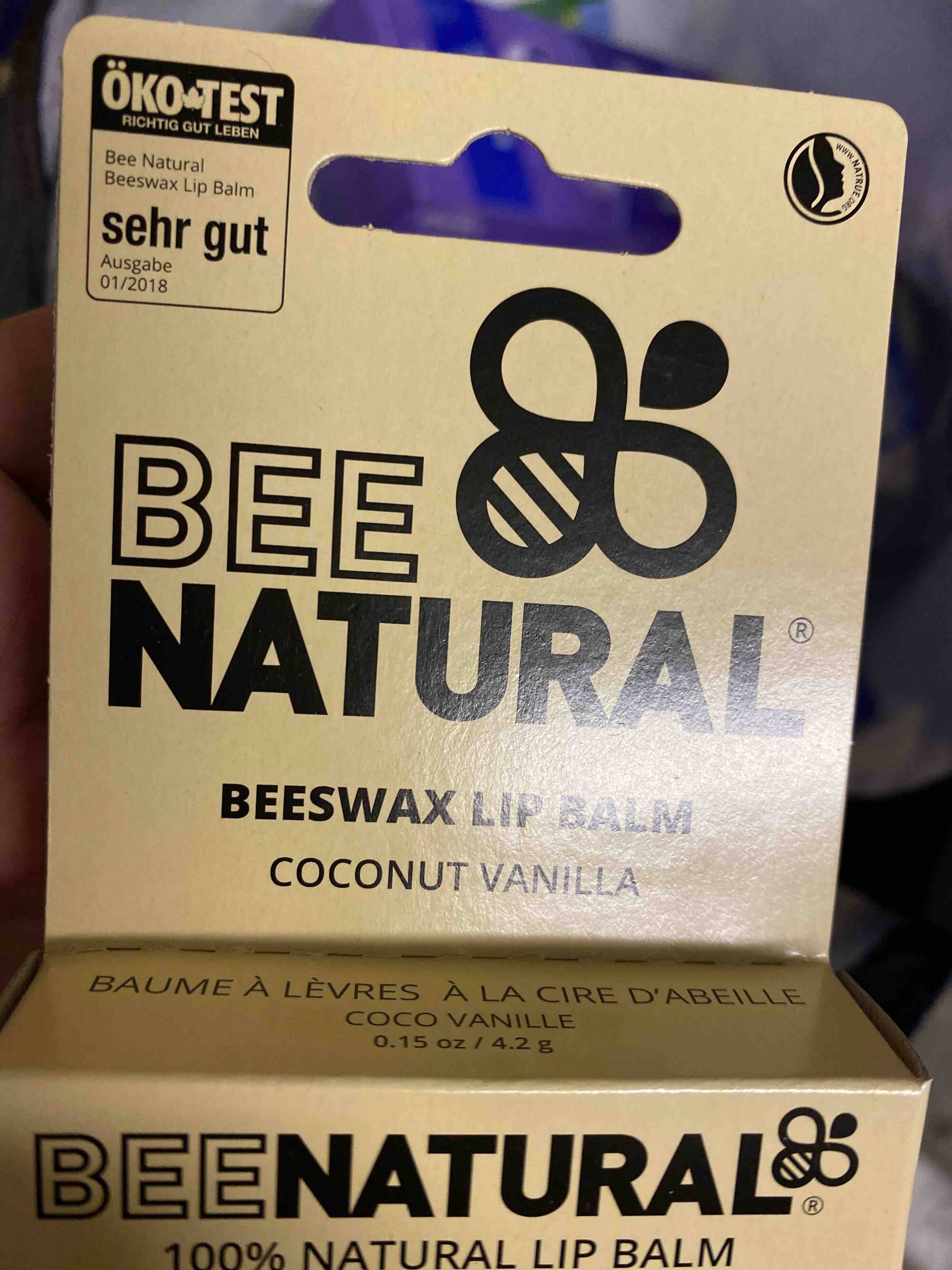 BEE NATURAL - Baume à lèvres à la cire d'abeille coco vanille