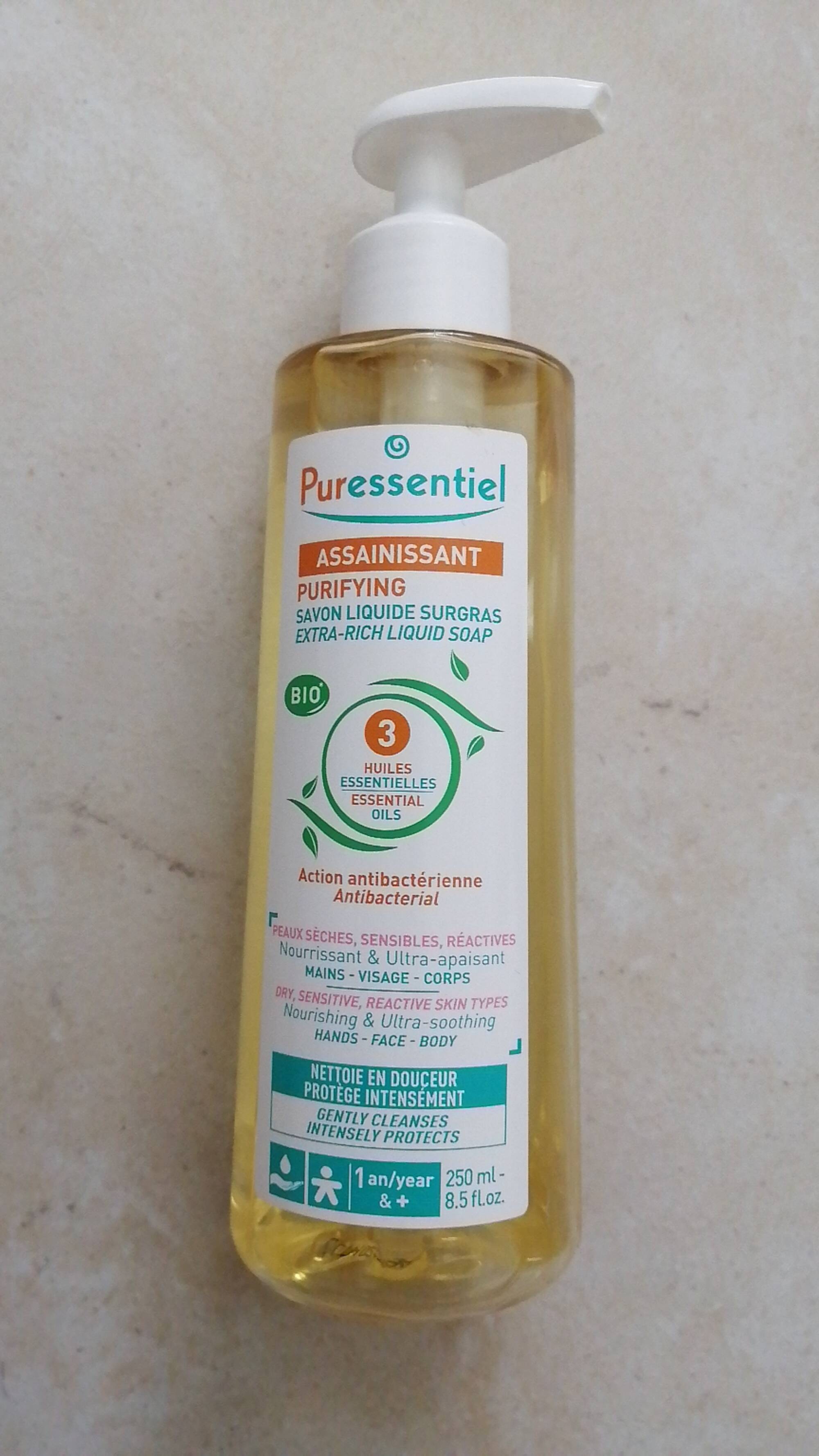 PURESSENTIEL - 3 huiles essentielles - Savon liquide surgras bio