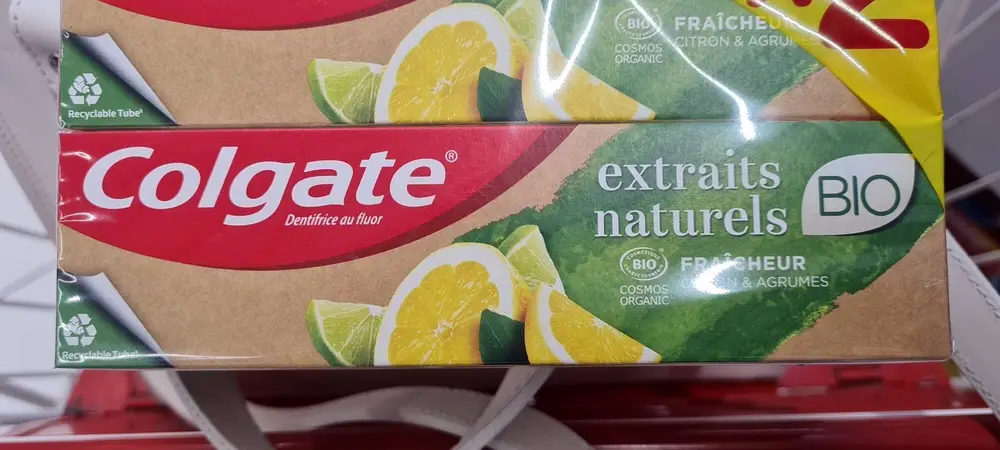 COLGATE - Dentifrice au fluor extraits naturels bio