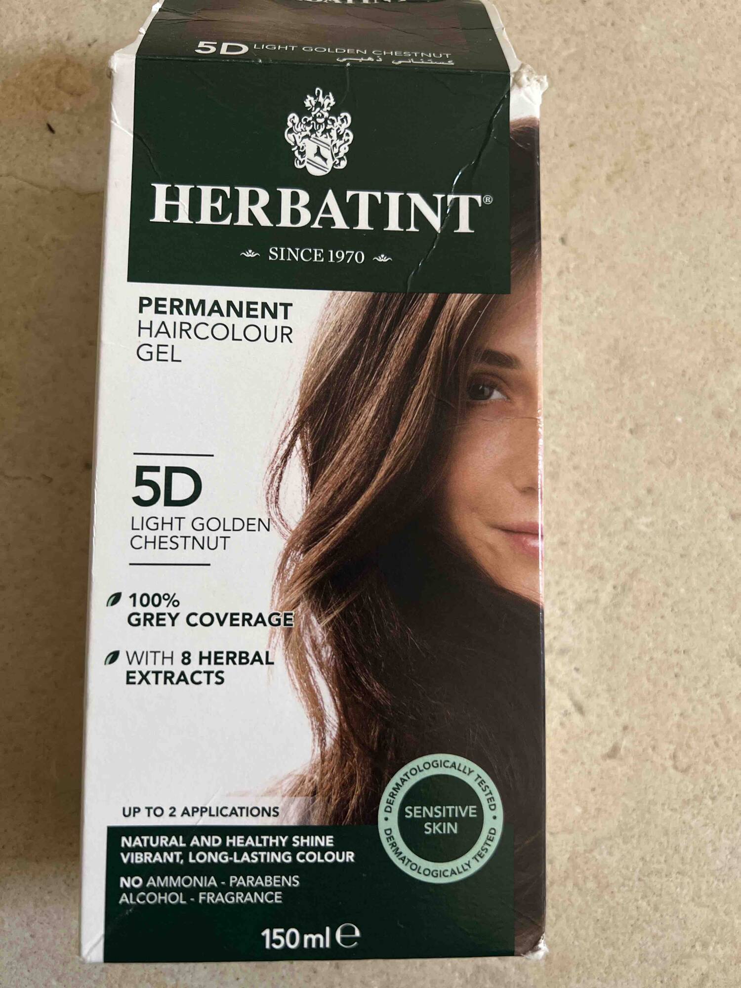 HERBATINT - 5D light golden chestnut - Permanent haircolour gel