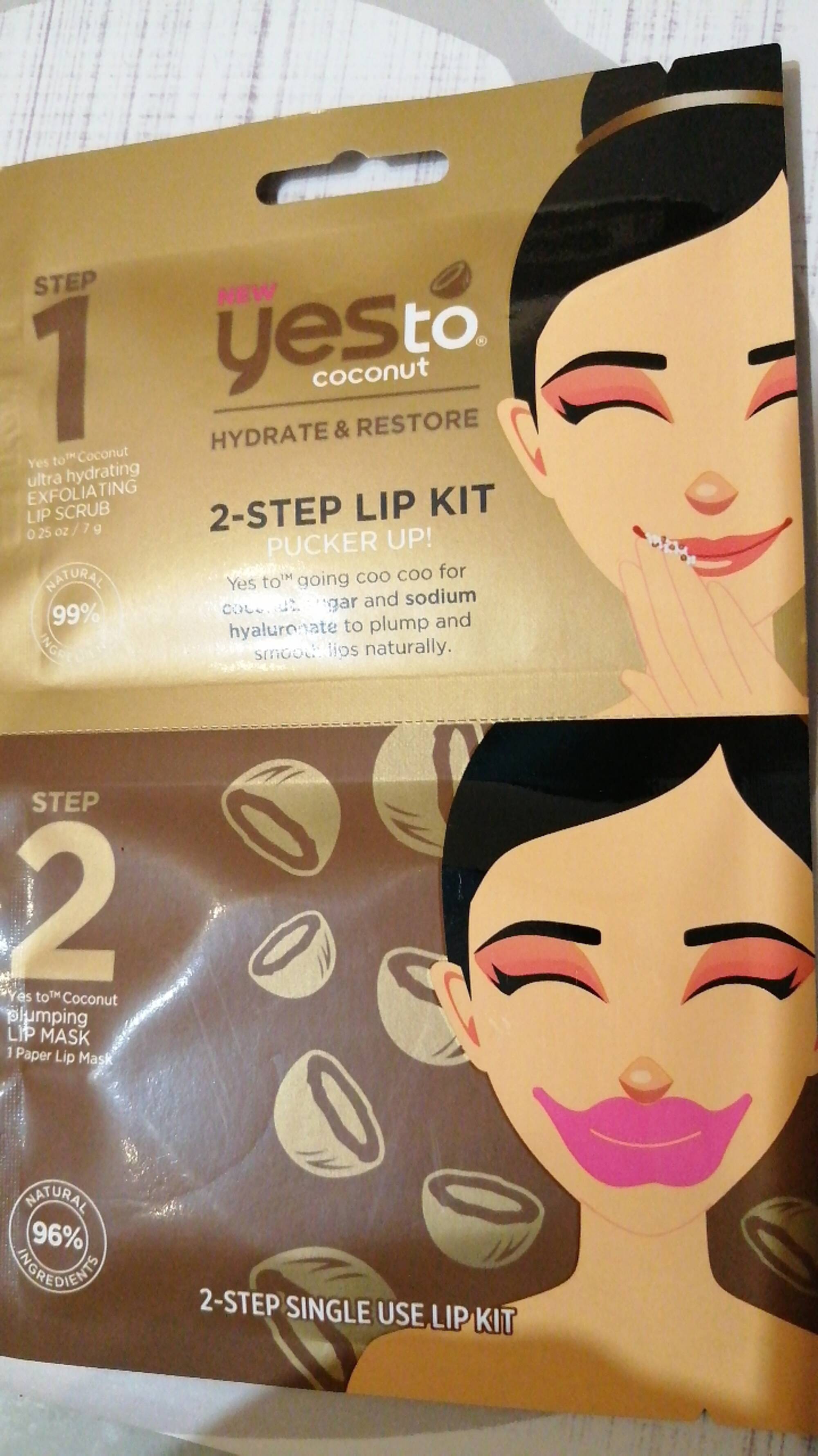 YES TO - 2 step lip kit coconut
