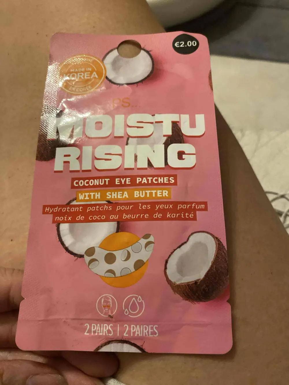 PRIMARK - Moisturising - Coconut eye patches with shea butter