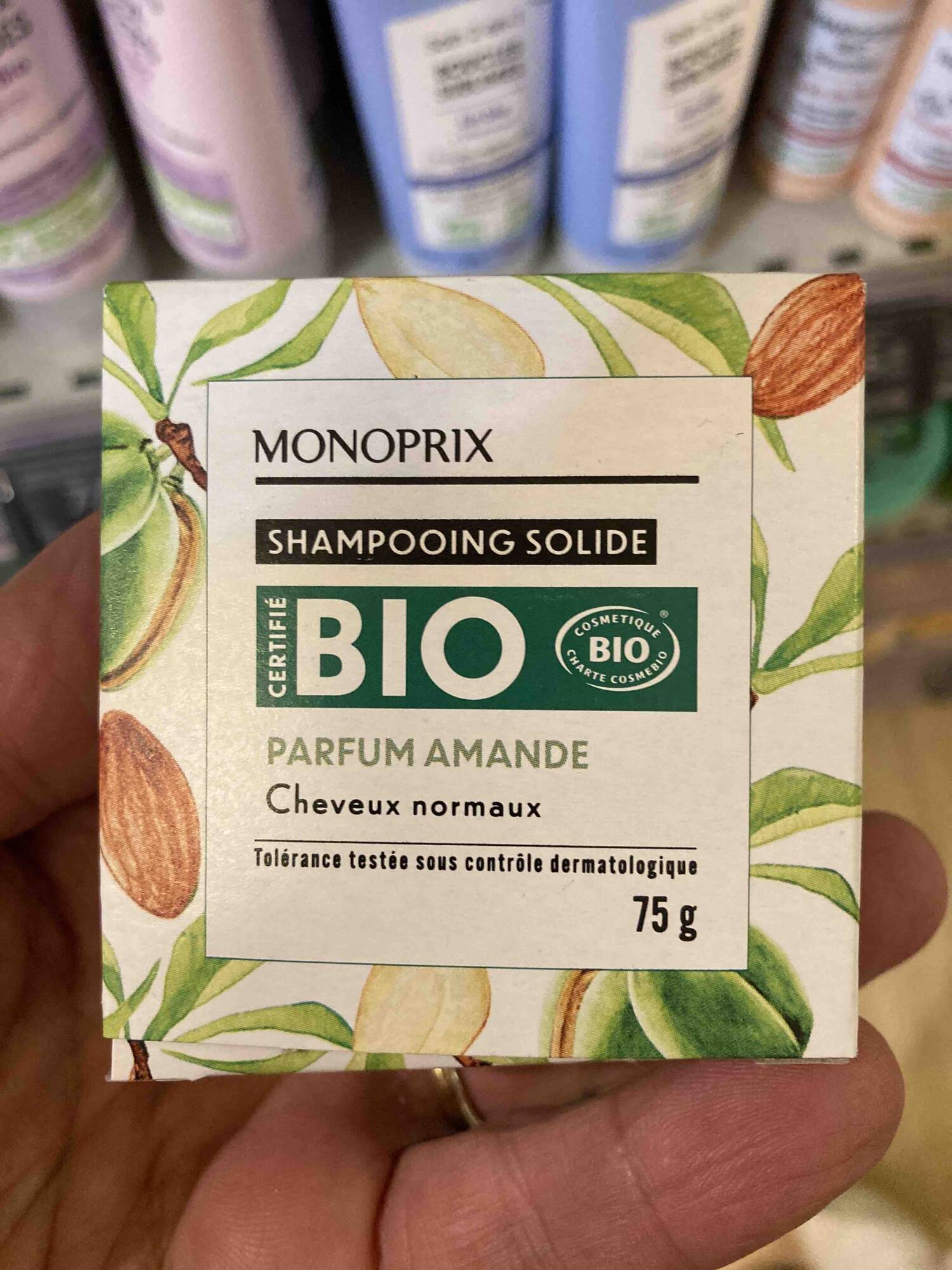 MONOPRIX - Shampooing solide parfum amand