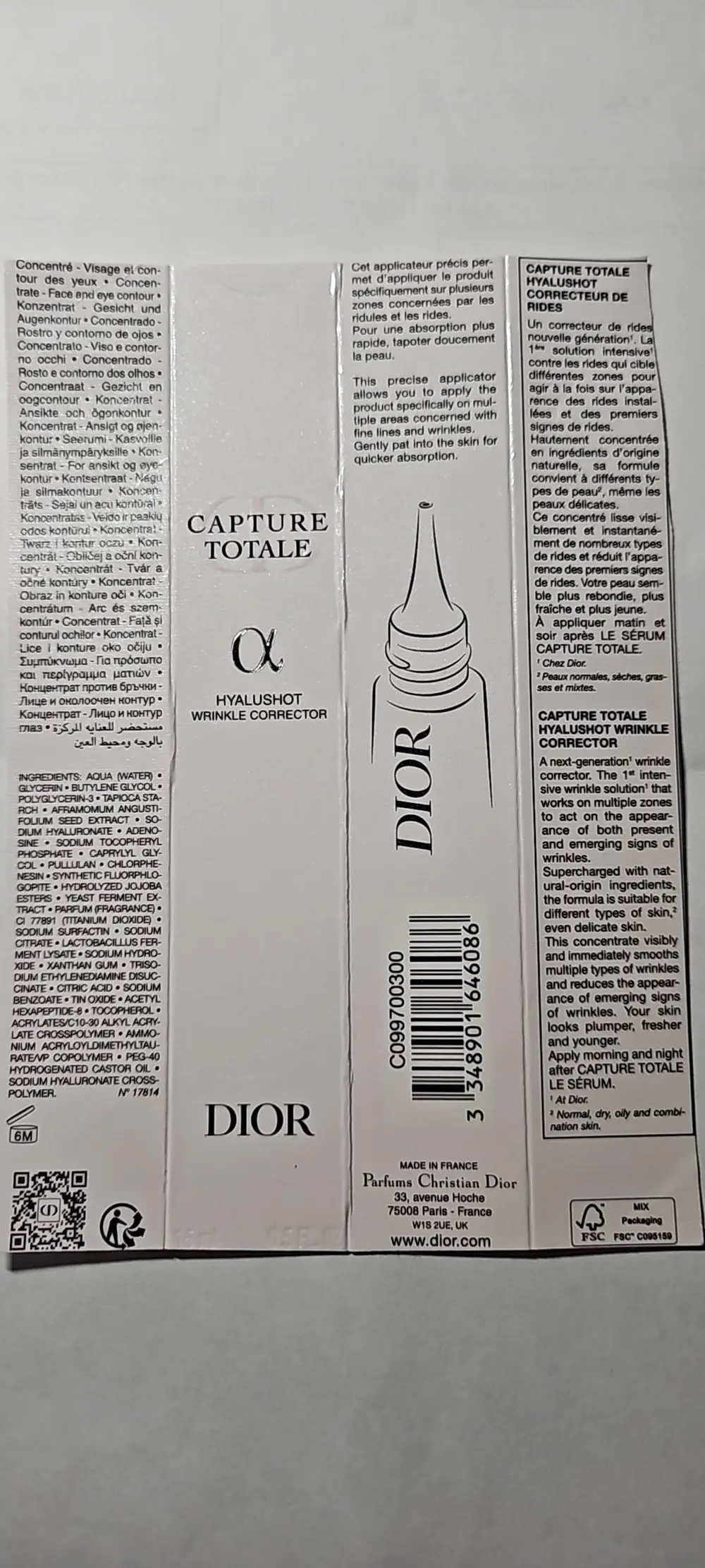 DIOR - Capture totale - Hyalushot correcteur de rides