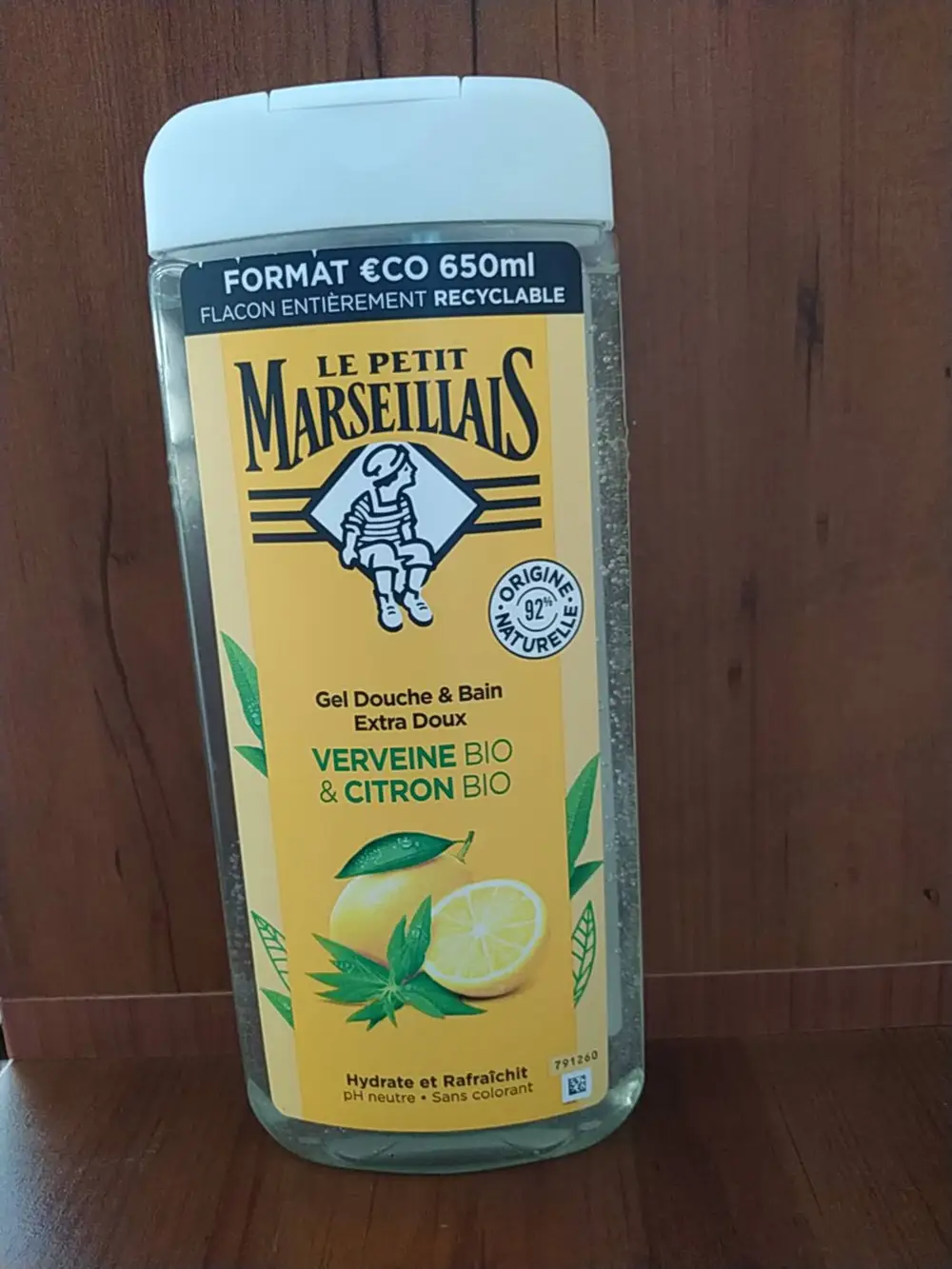 LE PETIT MARSEILLAIS - Verveine bio & citron bio - Gel douche et bain extra doux