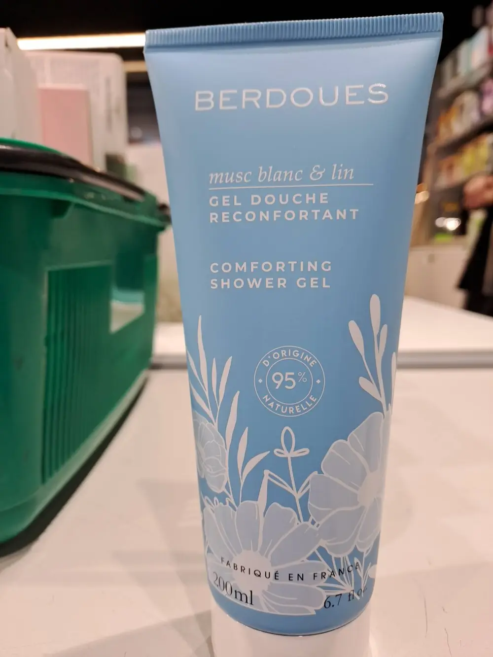 BERDOUES - Gel douche réconfortant musc blanc et lin