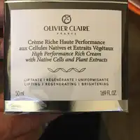 OLIVIER CLAIRE - Crème riche haute performance 