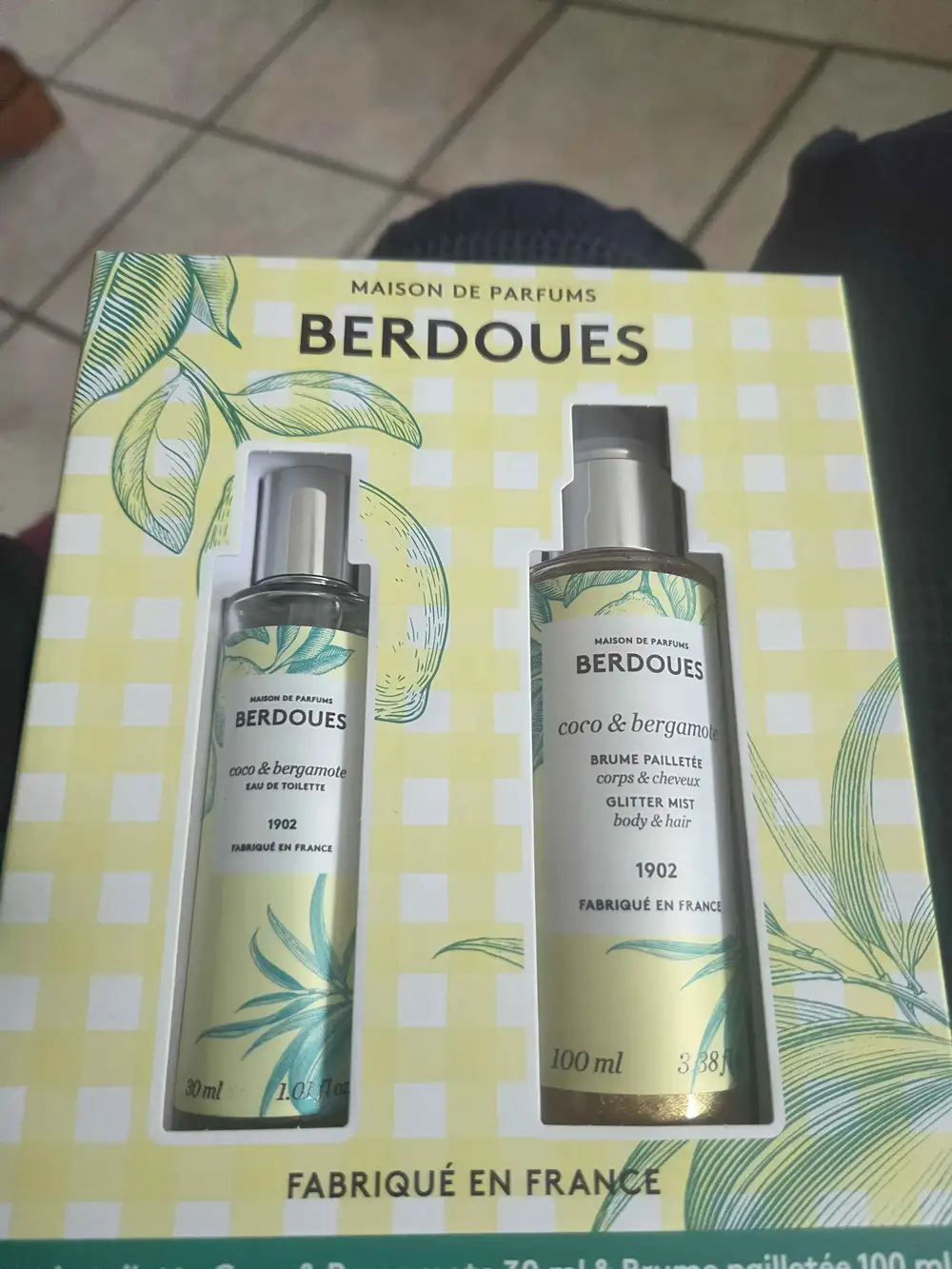 BERDOUES - Coco et bergamotte - Eau de toilette & brume pailletée