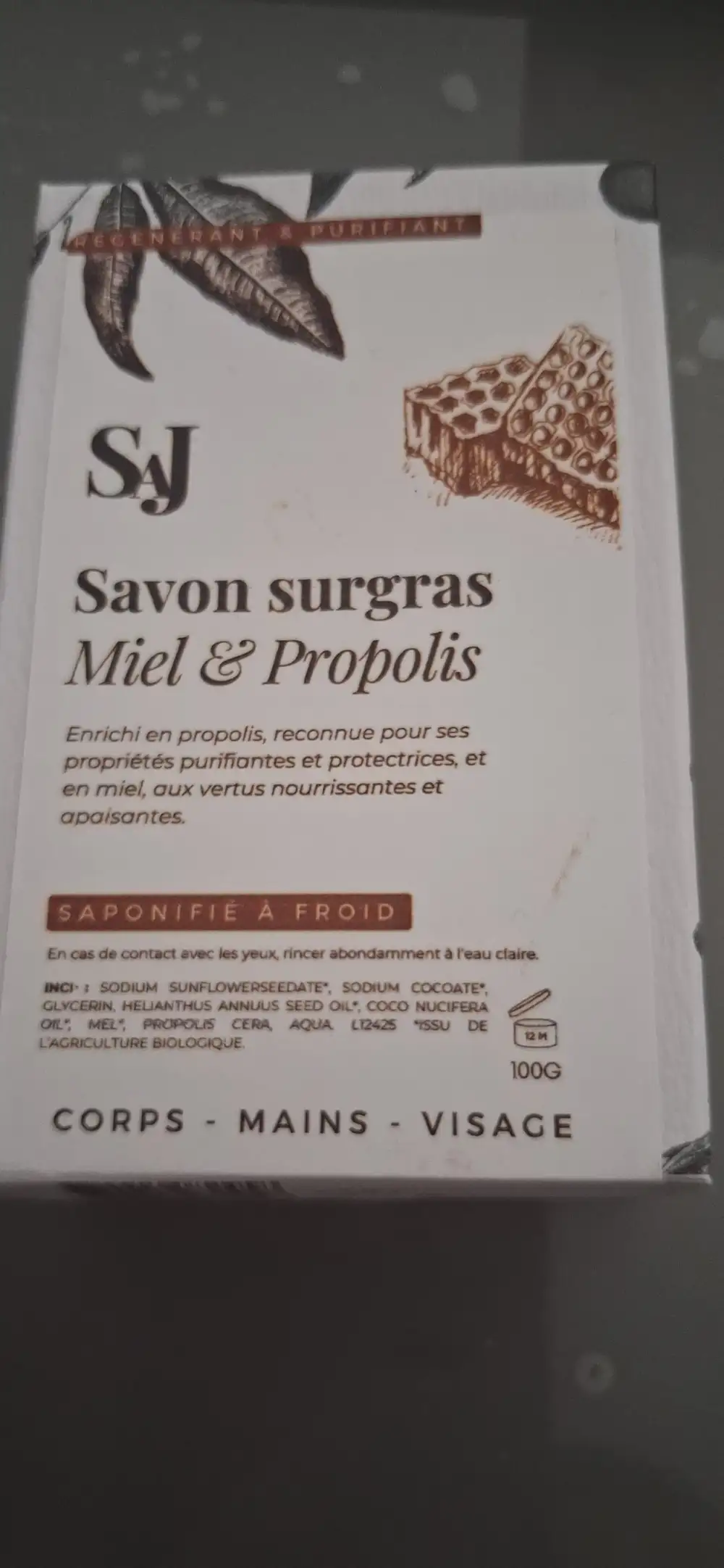 SAJ - Savon surgras miel & propolis