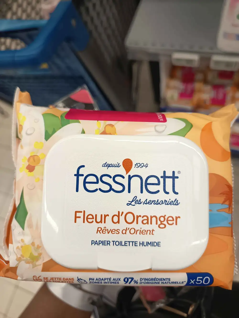 FESSNETT - Les sensoriels - Papier toilette humide au fleur d'oranger
