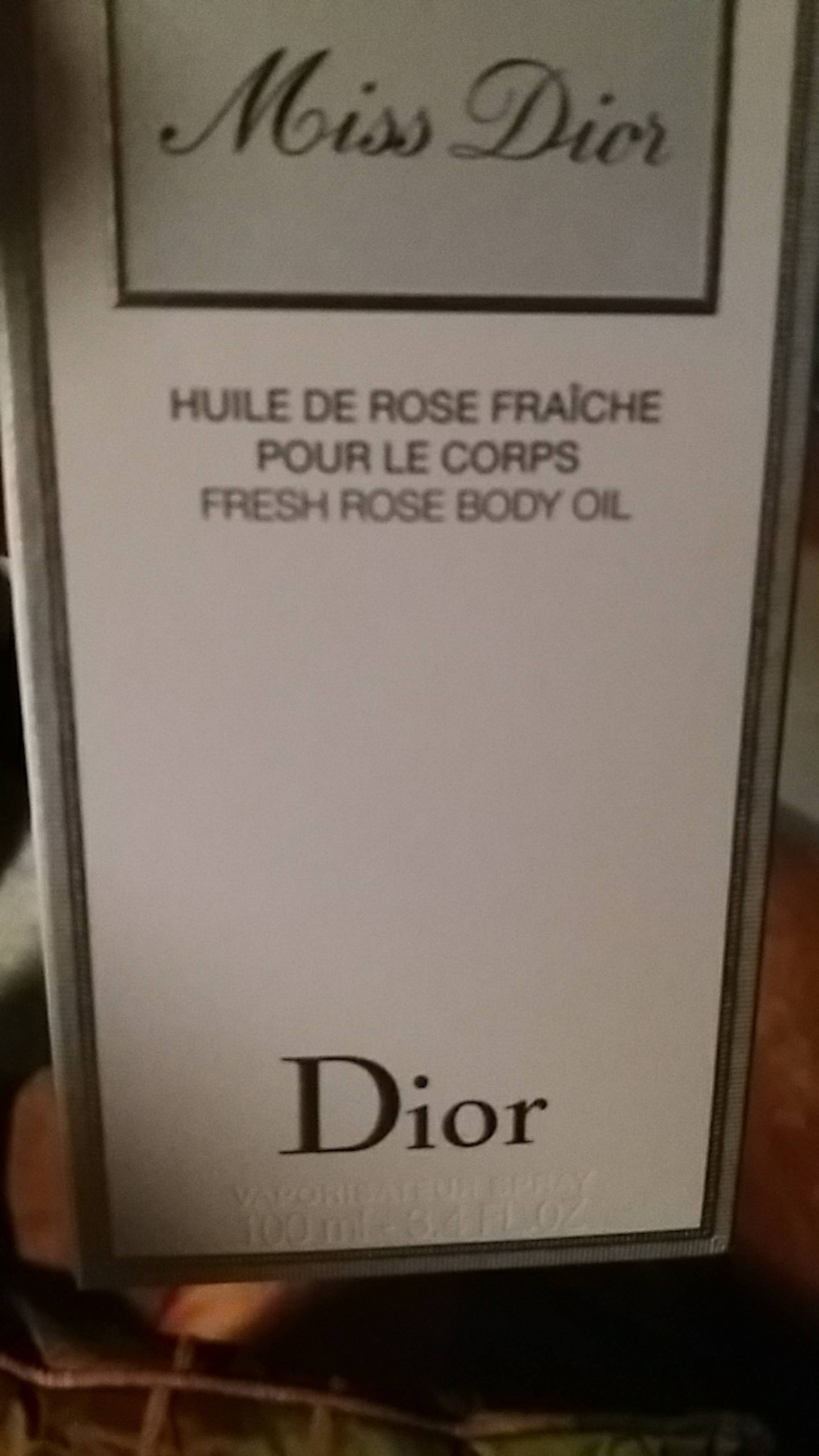 DIOR - Miss dior - Huile de rose fraîche pour le corps