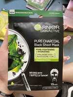 GARNIER - Pure charcoal black sheet mask