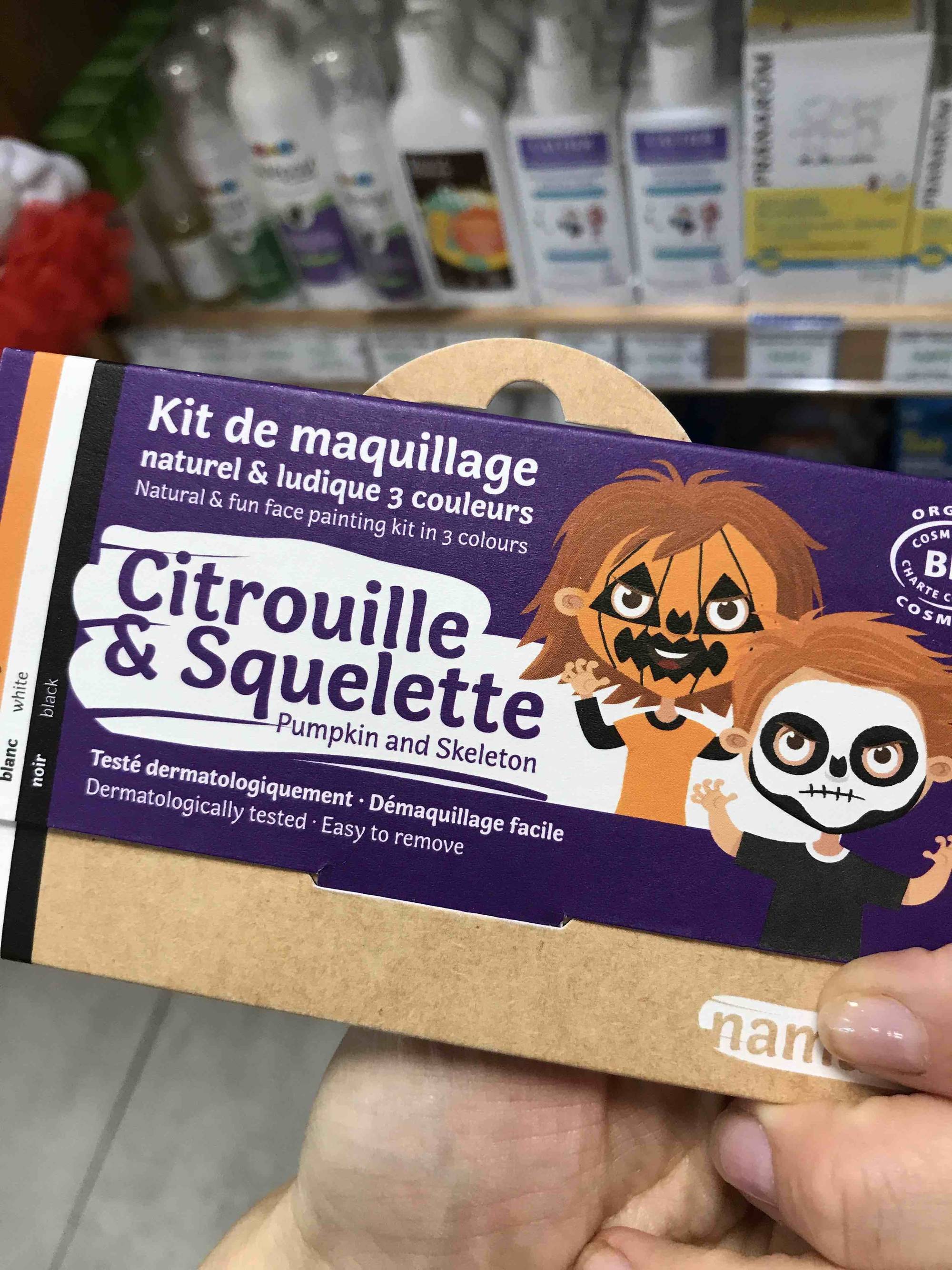 NAMAKI - Citrouille & squelette - Kit de maquillage bio