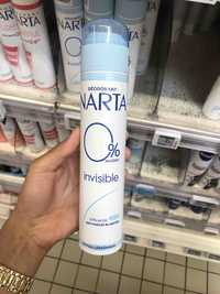 NARTA - 0% alcool invisible - Déodorant 48h
