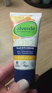 ALVERDE - Q10 - Nachtcreme bio-grapefruit bio-sanddorn