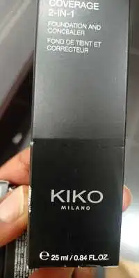 KIKO - Coverage 2-in-1 - Fond de teint et correcteur