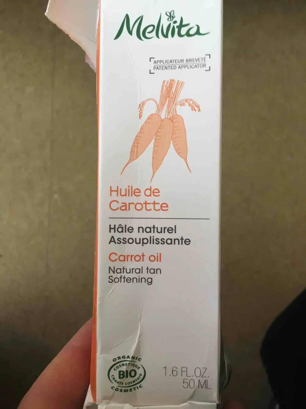 MELVITA - Huile de carotte Bio - Hâle naturel assouplissante