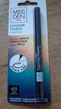 MISS DEN - Eyeliner Feutre - Pointe fine 435 Noir frattifi