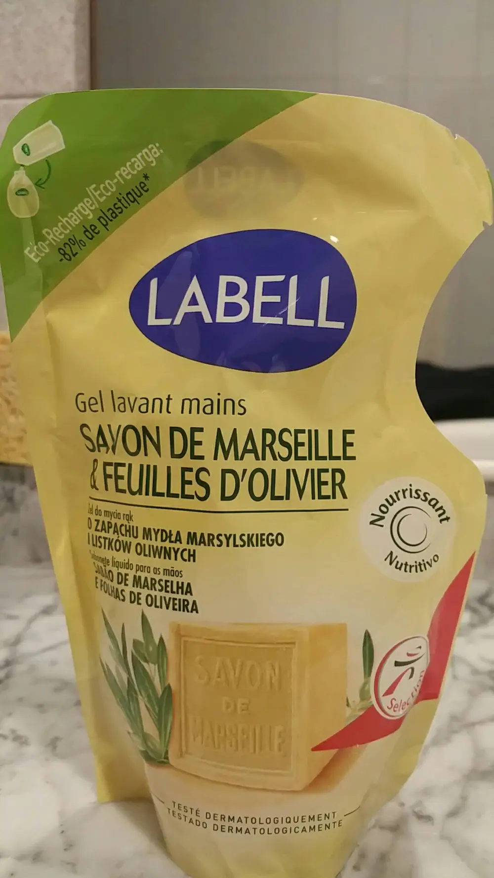 LABELL - Savon de marseille & feuilles d'olivier - Gel lavant mains